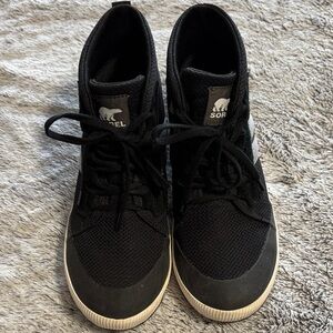 Sorel Black and White High-Top Sneakers